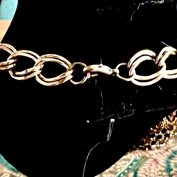 Vintage gold tone braided mesh statement necklace - Picture 7 of 10